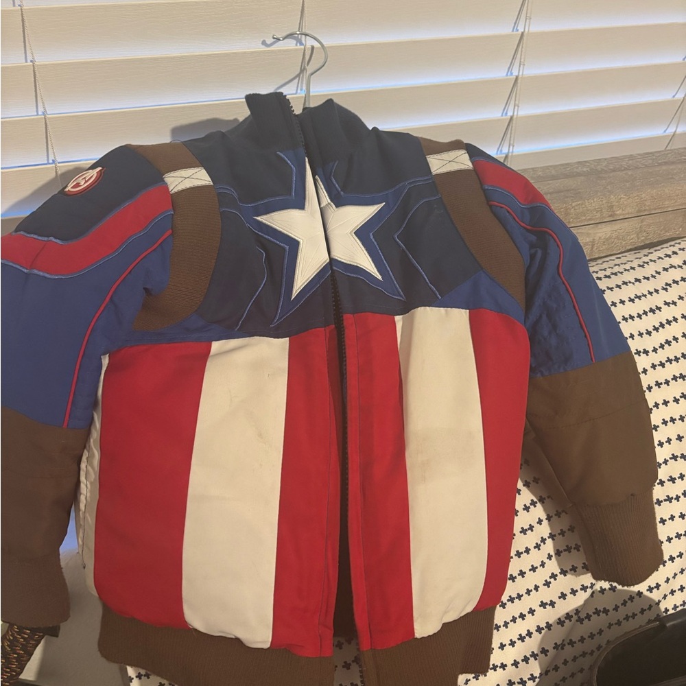 Disney Red, Blue, and White Kids Puffer Jacket